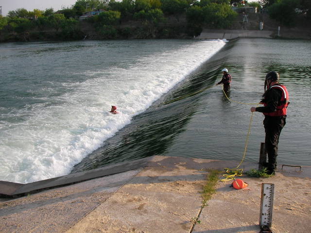 Dam rescue training